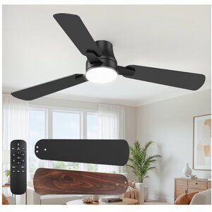 OSTIVE 42" Low Profile Ceiling Fan with Lights, Remote, Quiet DC Motor